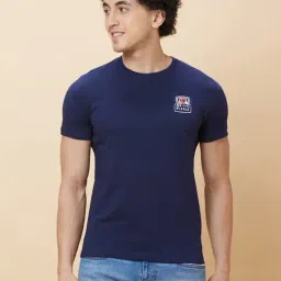 Being Human Navy Regular Fit Crew T-Shirt-image-61
