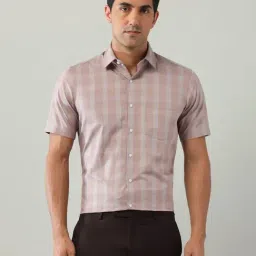 Arrow Beige Cotton Regular Fit Checks Shirt-picture-26