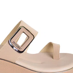 STICY Women Solid Slip On Wedge Sandals image 4