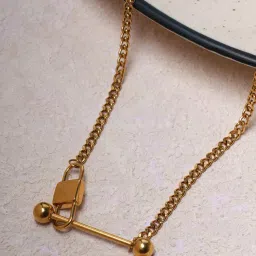 Palmonas Golden T-Bar Charm Necklace for Women - Waterproof and Anti-Tarnish-image-72