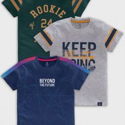 Codez Kids Multicolor Printed T-Shirt (Pack Of 3)-picture-6