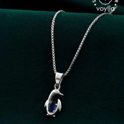 Voylla Silver Tropical Wildlife Icy Cold Penguin Pendant-picture-5
