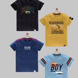 Codez Kids Multicolor Printed T-Shirt (Pack Of 4)-picture-46