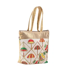 Kuber Industries Set of 2 Printed Tasselled Shopper Tote Bag image 3