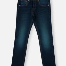 Pepe Jeans Boys Dark Blue Solid Jeans-picture-13