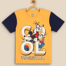 Kidsville Yellow Printed T-Shirt-image-53
