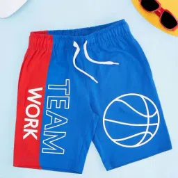 Pantaloons Junior Blue & Red Cotton Printed Shorts-picture-41