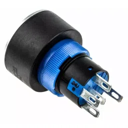 RS PRO Illuminated Push Button Switch Panel Mount 22.2 mm SPDT Blue LED 250 V AC, 1758279 image 3