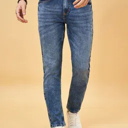 SF JEANS by Pantaloons Men Slim Fit Heavy Fade Jeans image 1