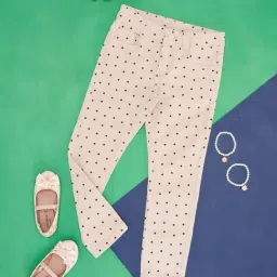 Pantaloons Junior Beige Printed Trousers-image-34