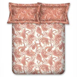 BOMBAY DYEING Pink & White Floral Printed 104 TC Bedsheet Set 2.24 m x 2.54 m image 4