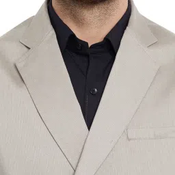 Hypernation Grey Sleeveless Slim Fit Solid Waistcoat image 4