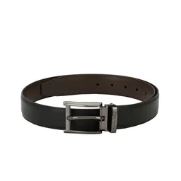 Pacific Gold Men Black & Brown Textured Reversible  Belt-image-77