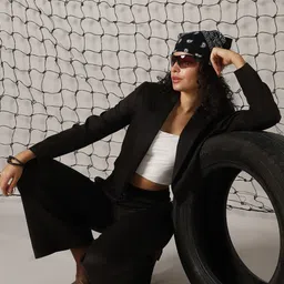 Hubberholme Oversized Fit Front-Open Blazers image 3