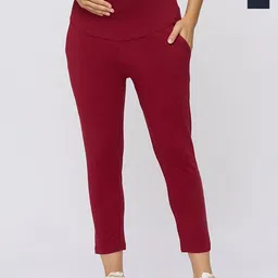 Evamomies Pack Of 2 Mid-Rise Maternity Ankle-Length Leggings-picture-12