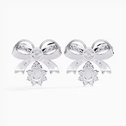 VALANOVA BIS Hallmarked 18Kt White Gold Diamond Studded Earrings 4.52 gm image 2
