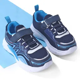 Cute Walk by Babyhug Velcro Closure Sneakers - Navy Blue-picture-19