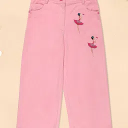 Cutecumber Full Length Solid Corduroy Pant - Pink-picture-11
