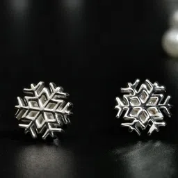 ShimmerTots 925 Sterling Silver Rhodium-Plated Contemporary Studs For Girls-picture-29