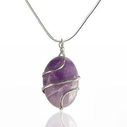 VIBESLE Oval Purple Pendants with Chains-picture-16