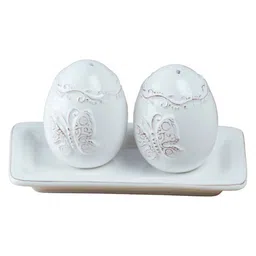 Kookee Ceramic Salt Pepper Container Set with tray (9966) image 5