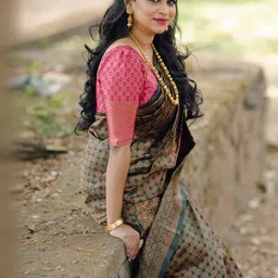 KSALIYA Green Silk Blend Sarees image 4