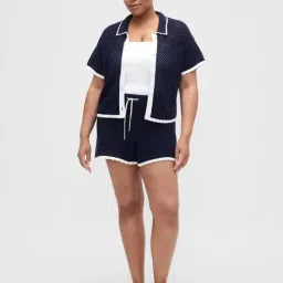GAP Navy Blue Woven Design Regular Fit Shorts image 5