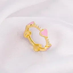 GIVA 92.5 Sterling Silver Golden Journey Of Love Ring-picture-18