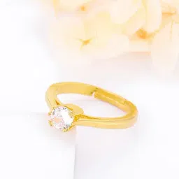 GIVA 92.5 Sterling Silver Golden Etheral Beauty Adjustable Ring for Womens and Girls-picture-19