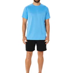 Asics Blue Regular Fit Colour Block Sports T-Shirt image 5