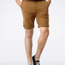 Basics Brown Knee Length Shorts-picture-42