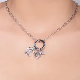 Just Cavalli Silver Just Unione Princess Necklace-image-1