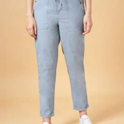 Honey by Pantaloons Blue Cotton Mid Rise Pants-picture-1