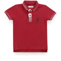 U.S. Polo Assn. Kids Red Solid Polo T-Shirt-picture-20