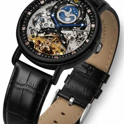 BENLING Men Dial & Leather Straps Analogue Automatic Watch BL-0010-BLK STR image 5