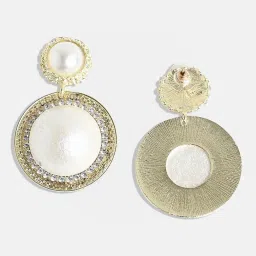Sohi Circular Pearl Stud Earrings image 5