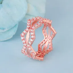 GIVA 92.5 Sterling Silver Rose Gold Zigzag Way for Womens and Girls-picture-12