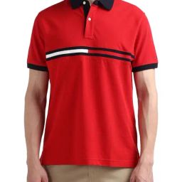 Tommy Hilfiger Red Stripes Regular Fit Polo T-Shirt-picture-28