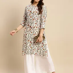 Rangita Pink & White Floral Print Straight Kurta - Pack OF 2 image 5