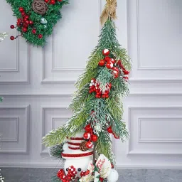 Little Surprise Box Christmas D¿cor Red Unisex Snowman With Xmas Tree Christmas Table D¿cor image 5