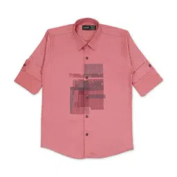 Cavio Kids Pink Solid Full Sleeves Shirt-picture-13