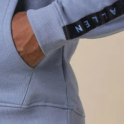 Allen Solly Blue Cotton Regular Fit Sweatshirt image 5