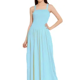 PATRORNA Light Blue Regular Fit Tulip Gown-picture-16