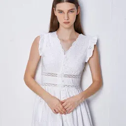 Cover Story White Regular Fit Maxi Dress-image-11