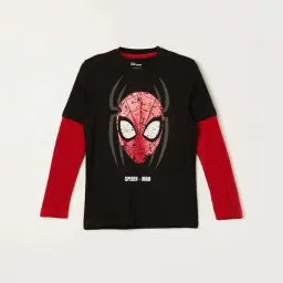 Fame Forever by Lifestyle Kids Black & Red Cotton Printed Full Sleeves T-Shirt-picture-40