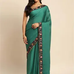 Rangita Sea Green Saree With Unstitched Blouse-image-35