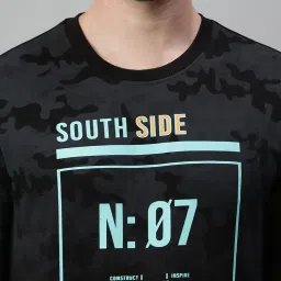 showoffff SHOWOFF Black Cotton Slim Fit Printed Sweatshirt image 5