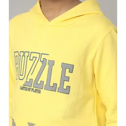 Under Fourteen Only Kids Yellow Printed Full Sleeves Sweatshirt image 5