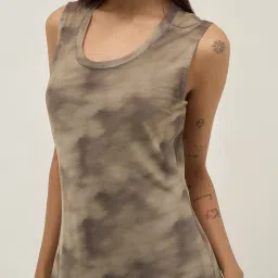 nuon women Nuon by Westside Olive Mesh Bodycon Dress with Camisole image 5