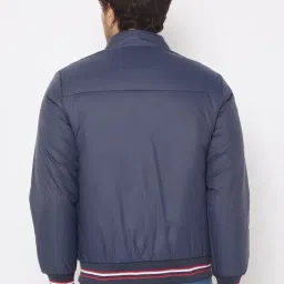 Duke Blue Slim fit Solid Bomber Jacket image 2